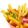 French fries with ketchup